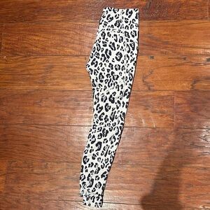 Fabletics Black and White Leopard Print Leggings